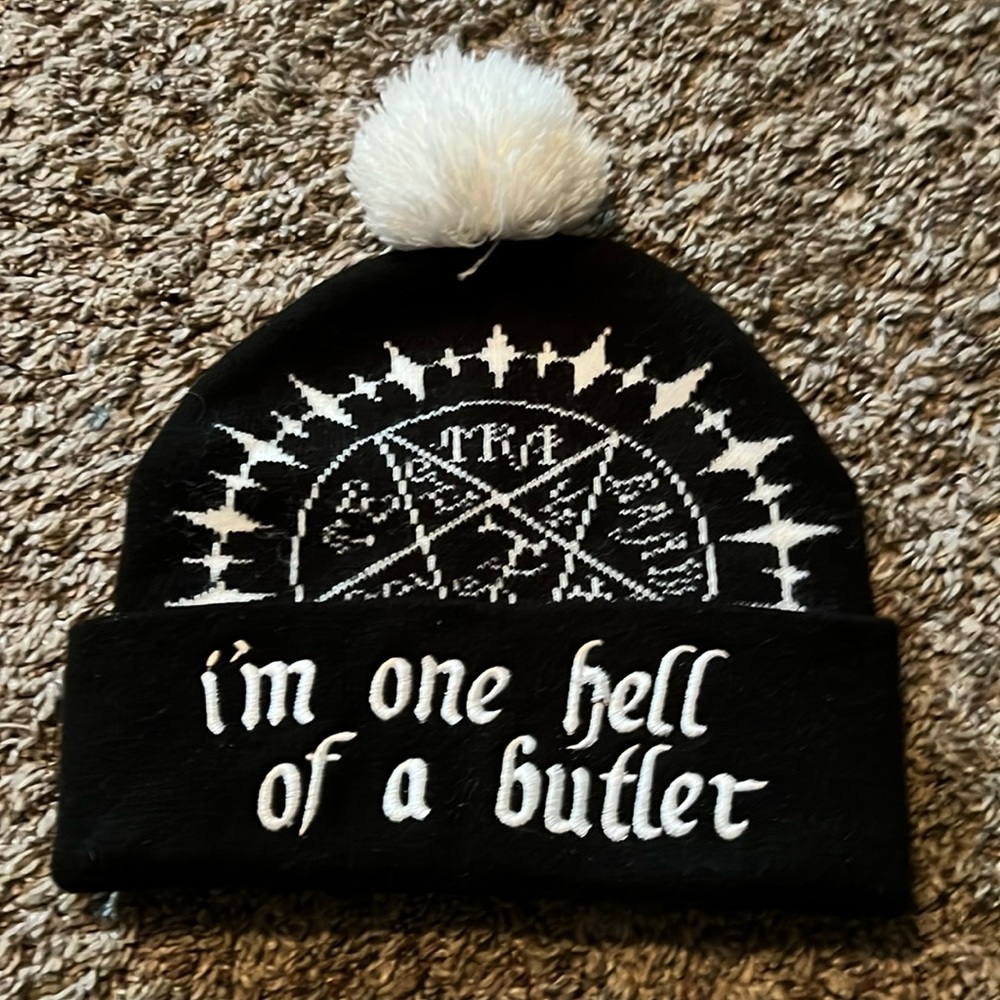 Black butler sock hat